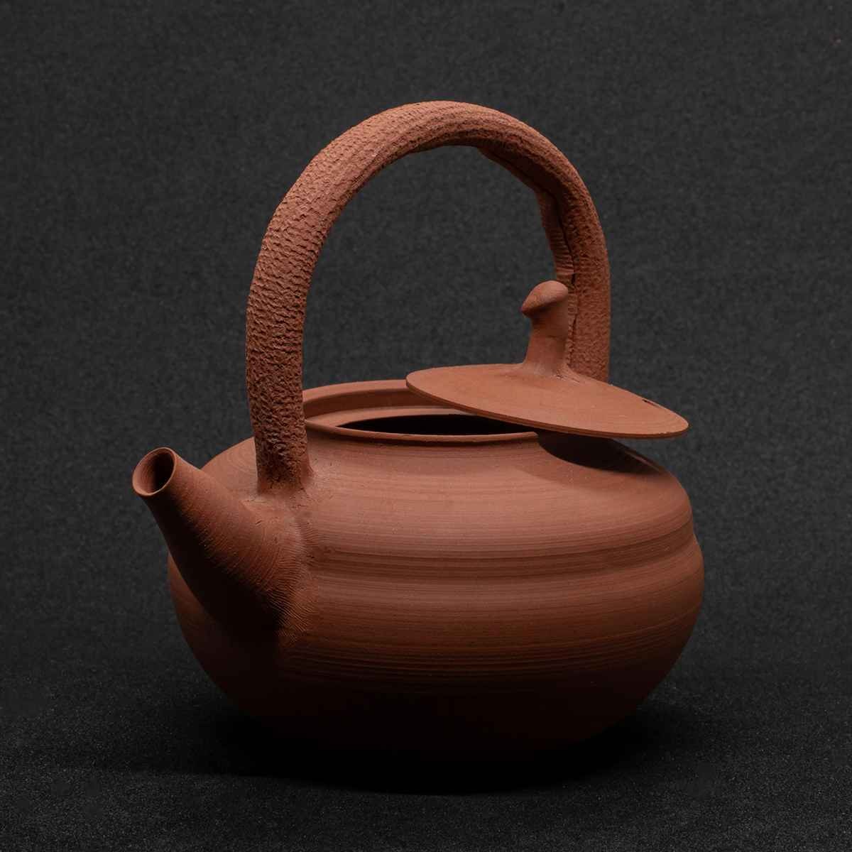 Чайник с плетеной ручкой, керамика Чаочжоу